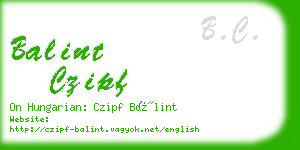 balint czipf business card